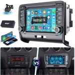 Autoradio android 14 2 + 32g carplay gps navi bt wifi rds pour audi tt 8j 2006 - 2014 dab cam
