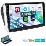 Autoradio android 14 6 + 128g pour peugeot 2008 / 208 2012 - 2018 gps wifi fm rds bt - 6 + 128g