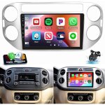 Autoradio android 14 carplay 9 pouces pour vw tiguan 2010 - 2016 gps wifi gps rds 4 + 64g cam