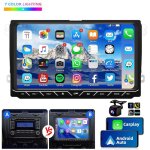 Essgoo - autoradio android 14 carplay gps navi pour vw golf 5 6 touran eos tiguan polo 2 + 64g cam
