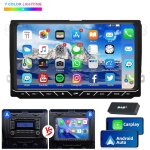 Essgoo - autoradio android 14 carplay gps navi pour vw golf 5 6 touran eos tiguan polo 2 + 64g dab +
