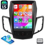 Autoradio android 15 32 / 64go pour ford fiesta (2009 - 2014) - apple carplay, dab + en option, gps, ...