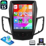 Autoradio android 15 32 / 64go pour ford fiesta (2009 - 2014) - apple carplay, dab + en option, gps, ...
