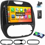 Autoradio android 15 carplay gps rds bt fm pour renault captur mk1 (2014 - 2019) a 4 + 64g dab cam