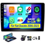 Autoradio android 15 avec dab + pour fiat ducato (2006 - 2023) - gps, wi - fi, bluetooth, rds - 1 + 32g ...