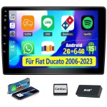 Autoradio android 15 avec dab + pour fiat ducato (2006 - 2023) - gps, wi - fi, bluetooth, rds - 2 + 64g ...
