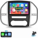 Autoradio android 15 gps rds carplay pour mercedes benz vito 3 w447 2014 - 2020 4 + 64g cam