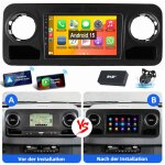 Autoradio android 15 pour mercedes benz sprinter w907 2019 - 2023 gps wifi rds 4 + 64g dab cam