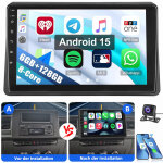 Autoradio android 8 c?urs carplay 6 + 128g pour renault master opel movano b nissan nv400 6 + 128g cam ...