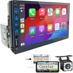Autoradio bluetooth 1 din avec carplay et android auto - 7 pouces hd ecran tactile poste radio voiture ...