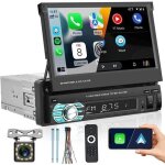 Autoradio bluetooth carplay 1 din gps 7 �cran tactile retractable fm radio main libres aux - usb - tf ...