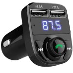 Autoradio carx8 avec transmetteur fm et bluetooth - appels mains libres streaming musical, lecture de ...