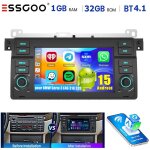 Autoradio dab + 7  android 15 32 / 64 go pour bmw s�rie 3 e46 318 320 avec navigation gps, wi - fi et ...