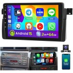 Autoradio dab + (en option) android 15 apple carplay pour bmw s�rie 3 e46 m3 rover 75 mgzt gps navi rds ...