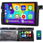 Autoradio dab + (en option) android 15 apple carplay pour bmw s�rie 3 e46 m3 rover 75 mgzt gps navi rds ...