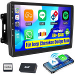 Autoradio dab + (en option) pour jeep wrangler 3 jk 2007 - 2016, �cran 10, 1 pouces, android 15. 0, rds, ...