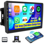 Autoradio dab + (en option) pour jeep wrangler 3 jk 2007 - 2016, �cran 10, 1 pouces, android 15. 0, rds, ...