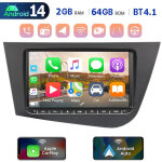 Autoradio dab + pour seat leon 1p1 (2005 - 2012) android 14. 0, compatible carplay, gps, wi - fi et rds ...