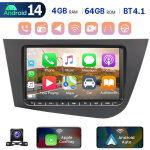 Autoradio dab + pour seat leon 1p1 (2005 - 2012) android 14. 0, compatible carplay, gps, wi - fi et rds ...