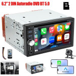 Autoradio st�r�o 2 din, lecteur cd / dvd, carplay, android auto, bluetooth, usb, bt, aux - 12cam 64g