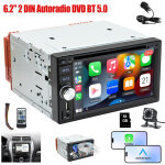 Autoradio st�r�o 2 din, lecteur cd / dvd, carplay, android auto, bluetooth, usb, bt, aux - 12cam mic ...