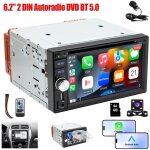 Autoradio stro 2 din, lecteur cd / dvd, carplay, android auto, bluetooth, usb, bt, aux - 4cam mic 64g ...