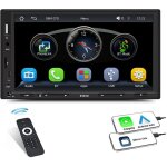 Autoradio stro bluetooth double din 7  avec apple / android carplay gps usb