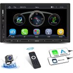 Autoradio stro bluetooth double din 7  avec apple / android carplay gps usb - cam
