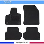 Tapis de voiture - sur mesure pour 3008 (ds 12 / 2020) - 4 pices - tapis de sol antidrapant pour automobile ...