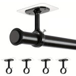 Autrucker lot de 4 crochets de tringle � rideaux autocollants, crochets de tringle � rideaux � fixer ...