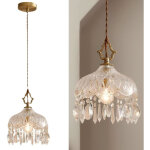 Autrucker suspension vintage fran�aise en laiton, abat - jour en verre, lampe suspendue � une t�te r�glable ...