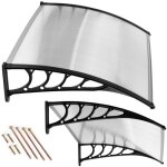 Auvent au dessus de la porte 120x100 cm couverture en polycarbonate Auvent au dessus de la porte 120x100 cm couverture en polycarbonate