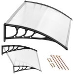 Auvent au dessus de la porte 150x80 cm couverture en polycarbonate Auvent au dessus de la porte 150x80 cm couverture en polycarbonate