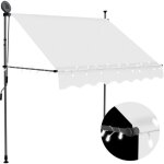 Auvent manuel r�tractable avec led 100 cm cr�me