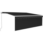 Auvent manuel rtractable avec store 4, 5x3 m anthracite vidaxl