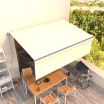 Auvent manuel rtractable avec store 4x3 m crme