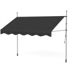 Auvent r�tractable manuel sans per�age 300x180cm - hauteur et inclinaison r�glable - store banne avec ...