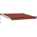 Auvent r�tractable?store banne?store ext�rieur orange et marron 3, 5x2, 5m tissu et aluminium838410