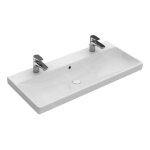Avento - double meuble - lavabo 1000x470 mm, avec trop - plein, trou pour robinet, ceramicplus, stone ...