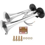 Kkmoon - avertisseur sonore double trompette 150db 12v / 24v - pour camion / bateau / camping - car - ...