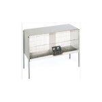 Cage avec plaque arrière - fil d'acier et pieds Cage avec plaque arrière - fil d'acier et pieds