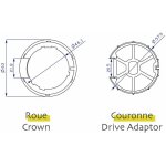 Avosdim - adaptations moteur axe deprat dp62 45mm - pour moteur 45mm