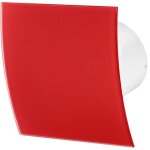 Ventilateur salle de bain extracteur d'air 100mm verre rouge mat escudo