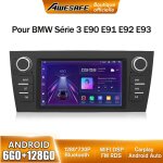 Awesafe 4g autoradio android 13 pour bmw series 3 e90 e91 e92 e93 6go + 128go avec 7'' �cran tactile ...