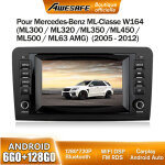 Awesafe 4g autoradio android 13 pour mercedes benz ml - classe w164 / gl - classe x164 (2005 - 2012) ...