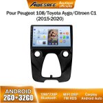 Awesafe autoradio android 13 2go + 32go pour toyota aygo / citroen c1 / peugeot 108 (2015 - 2020) 10'' ...