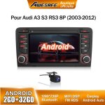 Awesafe autoradio android 13 pour audi a3 8p / s3 / rs3 / sportback 2go + 32go avec 7'' �cran tactile ...