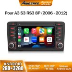 Awesafe autoradio android 13 pour audi a3 8p / s3 / rs3 / sportback 2go + 32go avec 7'' �cran tactile ...