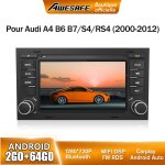 Awesafe autoradio android 13 pour audi a4 b6 b7 / s4 / rs4 (2000 - 2012) 2go + 64go avec 7'' cran tactile ...