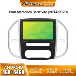 Awesafe autoradio android 13 pour mercedes benz vito (2014 - 2020) 4go + 64go 10'' �cran tactile carplay ...